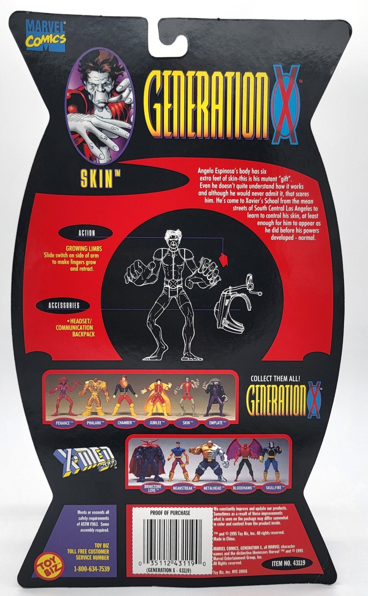 Toy Biz - Toy Biz | Generation X Skin 1995 | Vintage Marvel Action Figure - Action Figures - Steady Bunny Shop