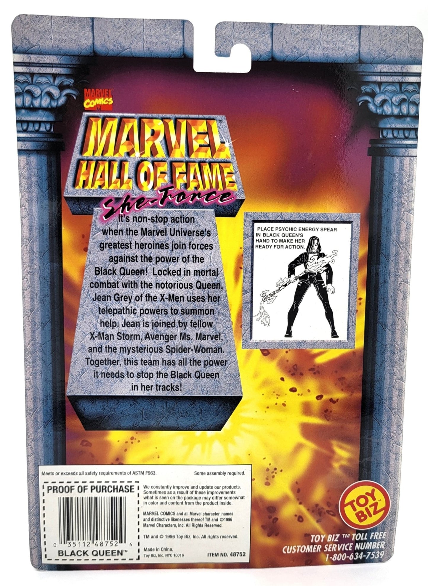 Toy Biz - Toy Biz | Marvel Hall of Fame - She Force Black Queen | Vintage Marvel Action Figure - Action Figures - Steady Bunny Shop
