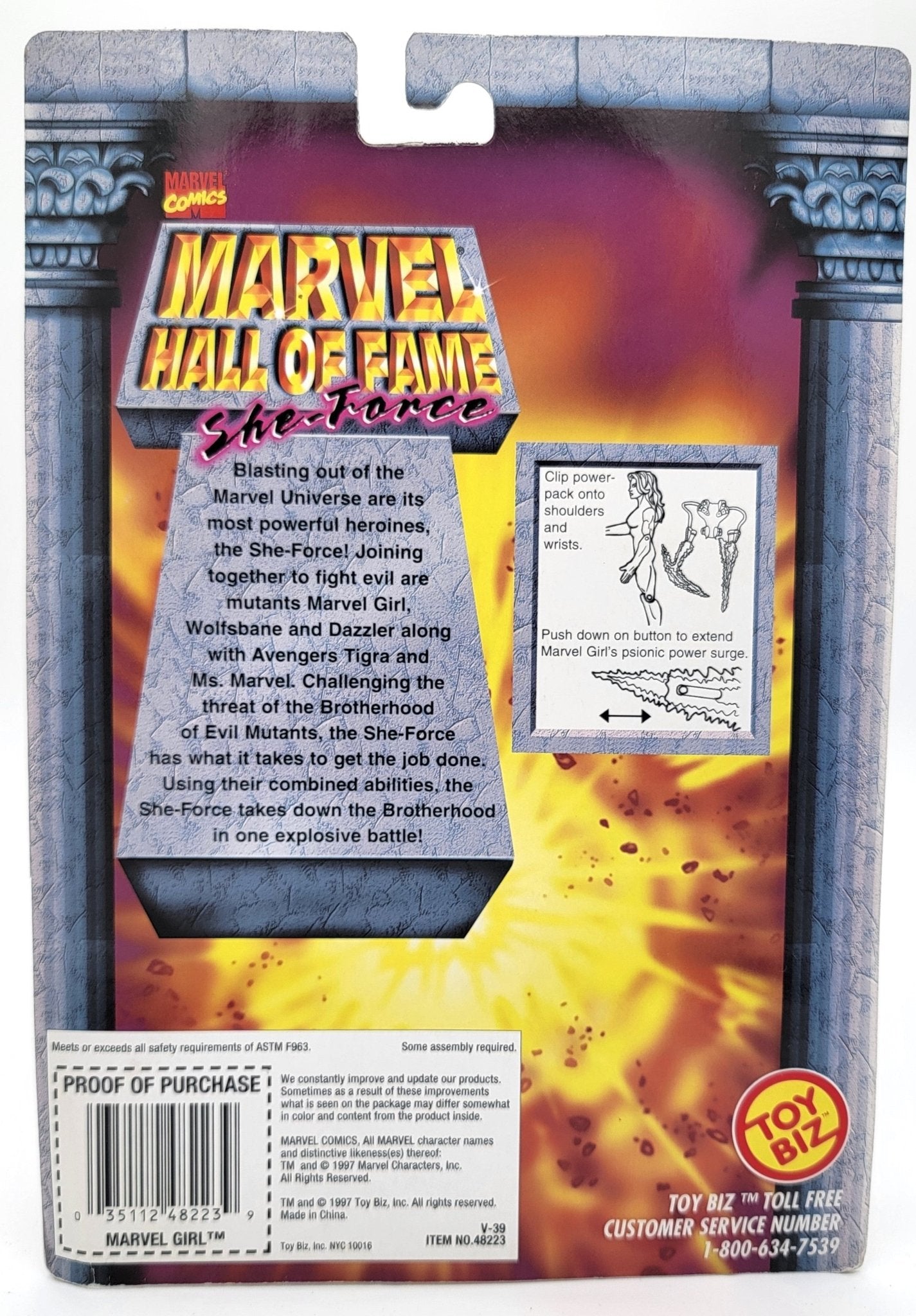 Toy Biz - Toy Biz | Marvel Hall of Fame - She Force - Marvel Girl 1997 | DVD | Vintage Marvel Action Figure - Action Figures - Steady Bunny Shop