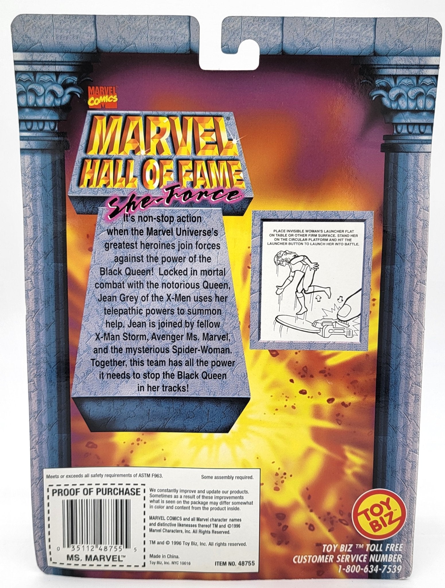 Toy Biz - Toy Biz | Marvel Hall of Fame She Force - Ms. Marvel 1996 | Vintage Action Figure - Action Figures - Steady Bunny Shop