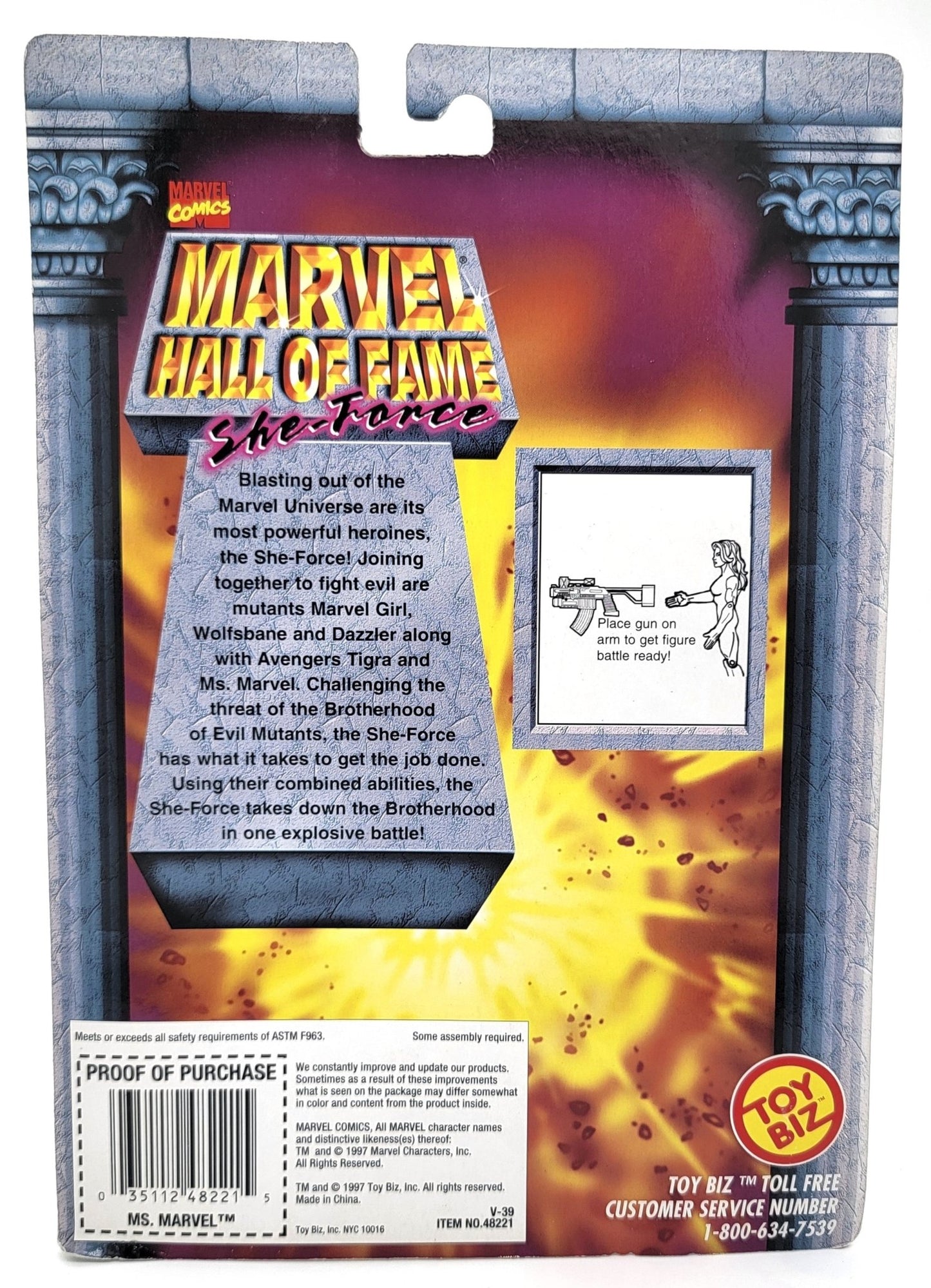 Toy Biz - Toy Biz | Marvel Hall of Fame She Force Ms Marvel 1997 | Vintage Marvel Action Figure - Action Figures - Steady Bunny Shop