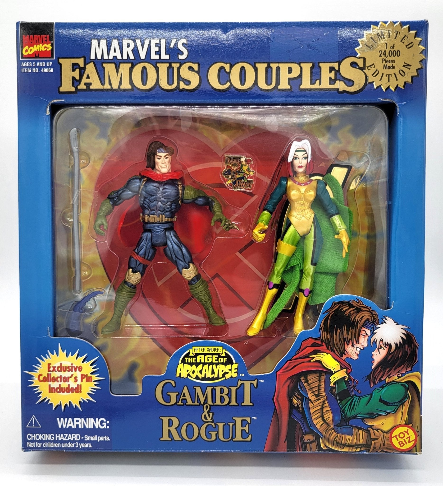 Toy Biz - Toy Biz | Marvel's Famous Couples - Gambit & Rogue - The Age of Apocalypse 1997 | Limited Edition | Vintage Action Figure - Action Figures - Steady Bunny Shop