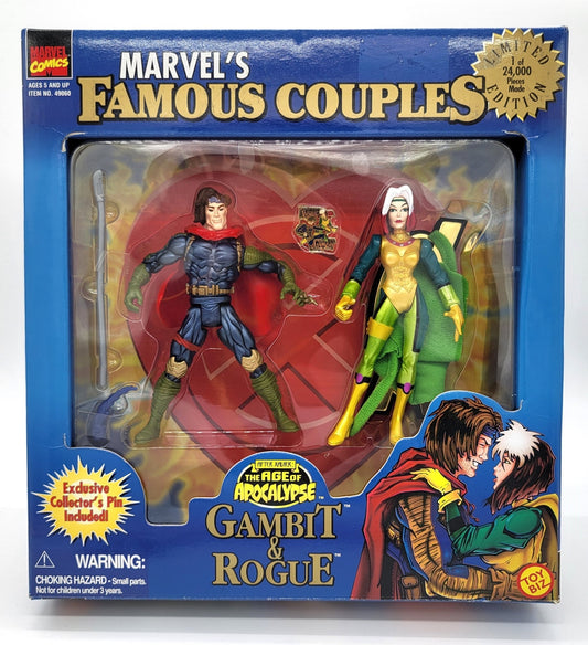 Toy Biz - Toy Biz | Marvel's Famous Couples - Gambit & Rogue - The Age of Apocalypse 1997 | Limited Edition | Vintage Action Figure - Action Figures - Steady Bunny Shop