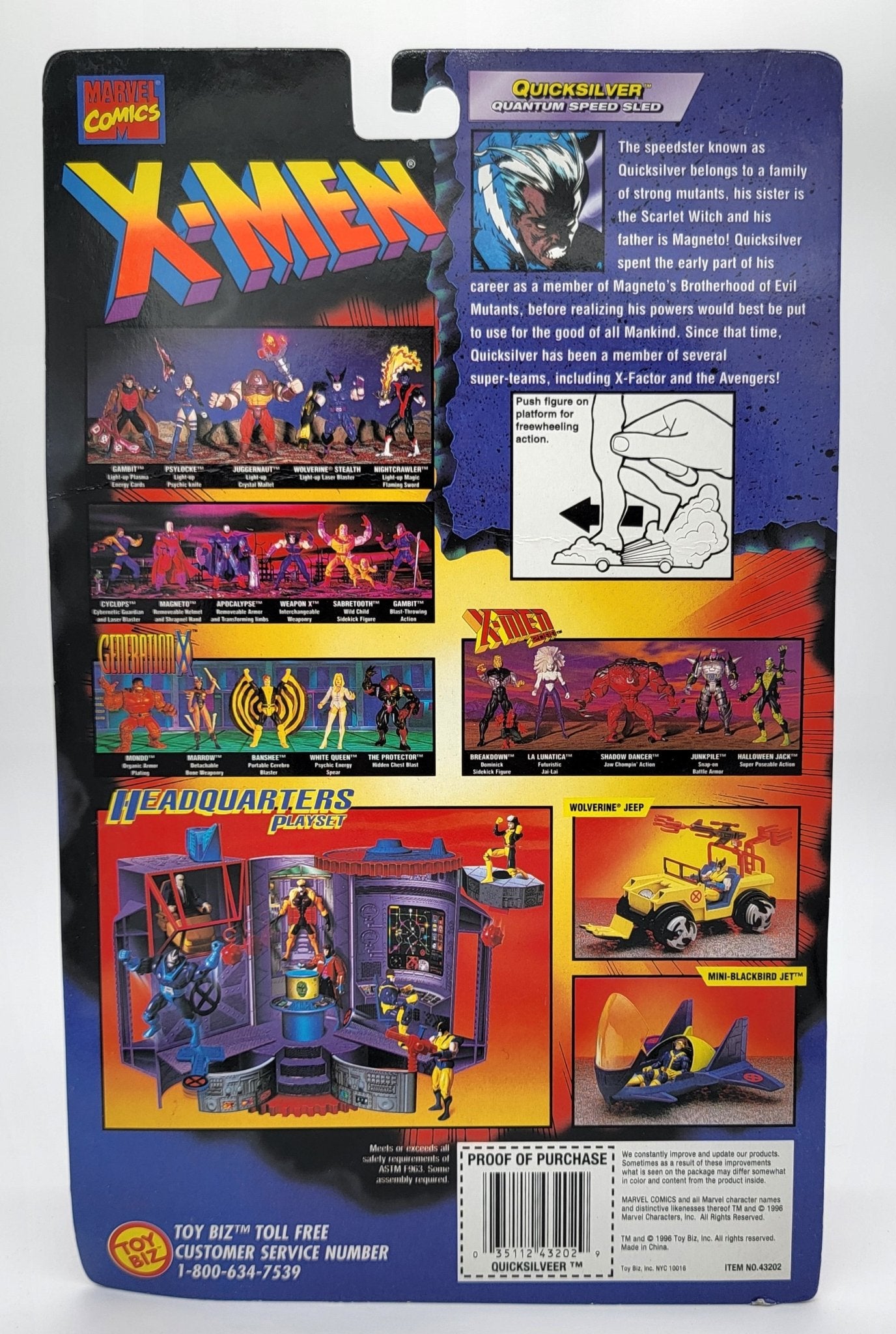 Toy Biz - Toy Biz | Mutant Armor Series - Quicksilver 1996 | Vintage Marvel Action Figure - Action Figures - Steady Bunny Shop