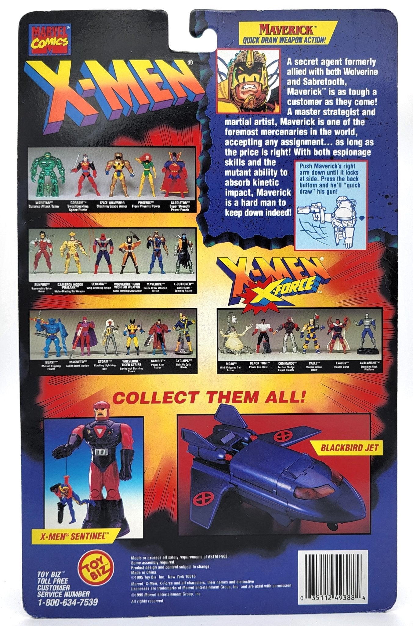 Toy Biz - Toy Biz | Mutant Genesis Series X-Men - Maverick 1995 | Vintage Marvel Action Figure - Action Figures - Steady Bunny Shop