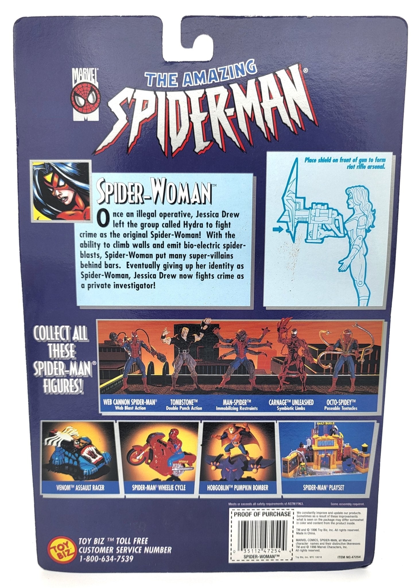 Toy Biz - Toy Biz | Spider-Man - Spider Woman 1996 | Special Collector Series | Vintage Marvel Action Figure - Action Figures - Steady Bunny Shop