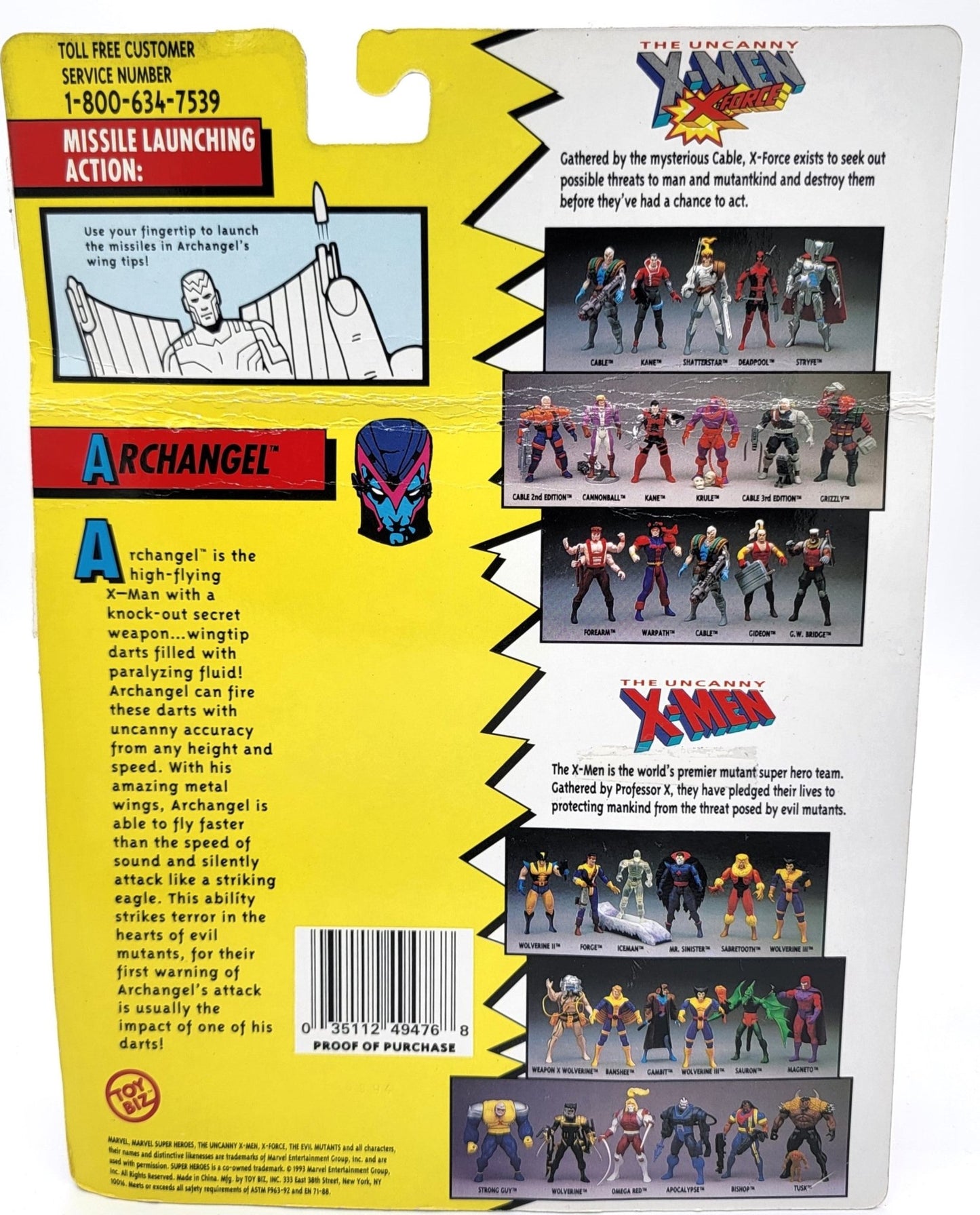 Toy Biz - Toy Biz | The Uncanny X-Men Archangel 1993 | Vintage Marvel Action Figure - Action Figures - Steady Bunny Shop