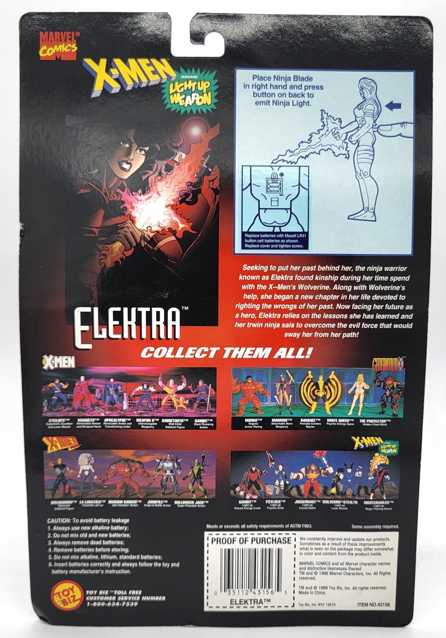 Toy Biz - Toy Biz | X-Men Elektra - Classics | X-Men Classics | Vintage Action Figure - Action Figures - Steady Bunny Shop