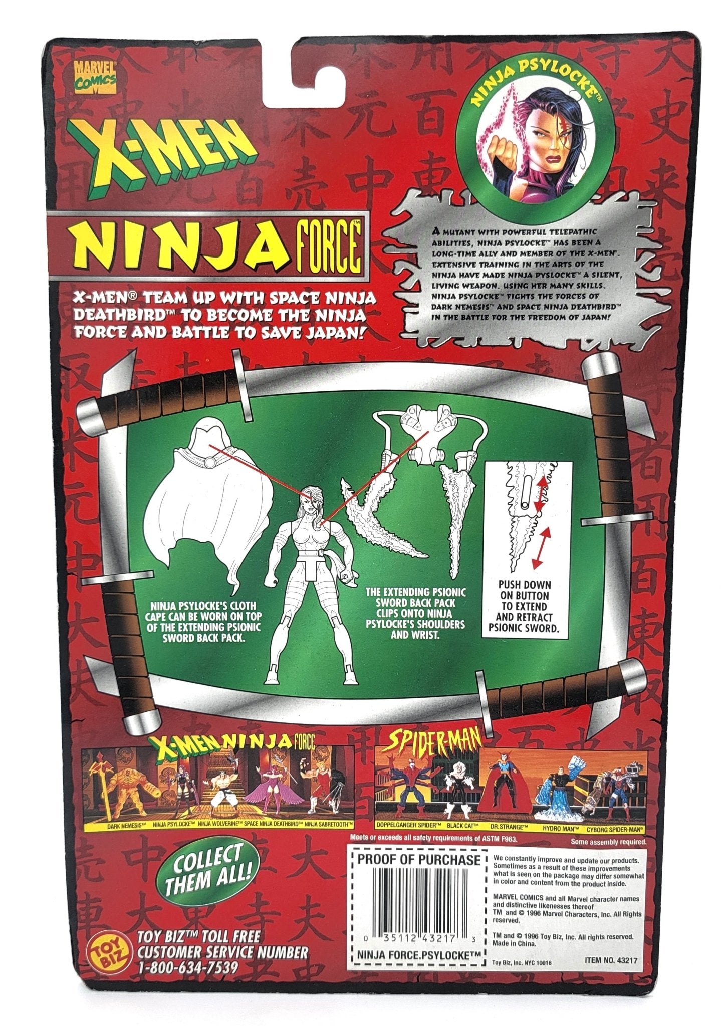 Toy Biz - Toy Biz | X-Men Ninja Psylocke 1996 | Ninja Force | Vintage Marvel Action Figure - Action Figures - Steady Bunny Shop