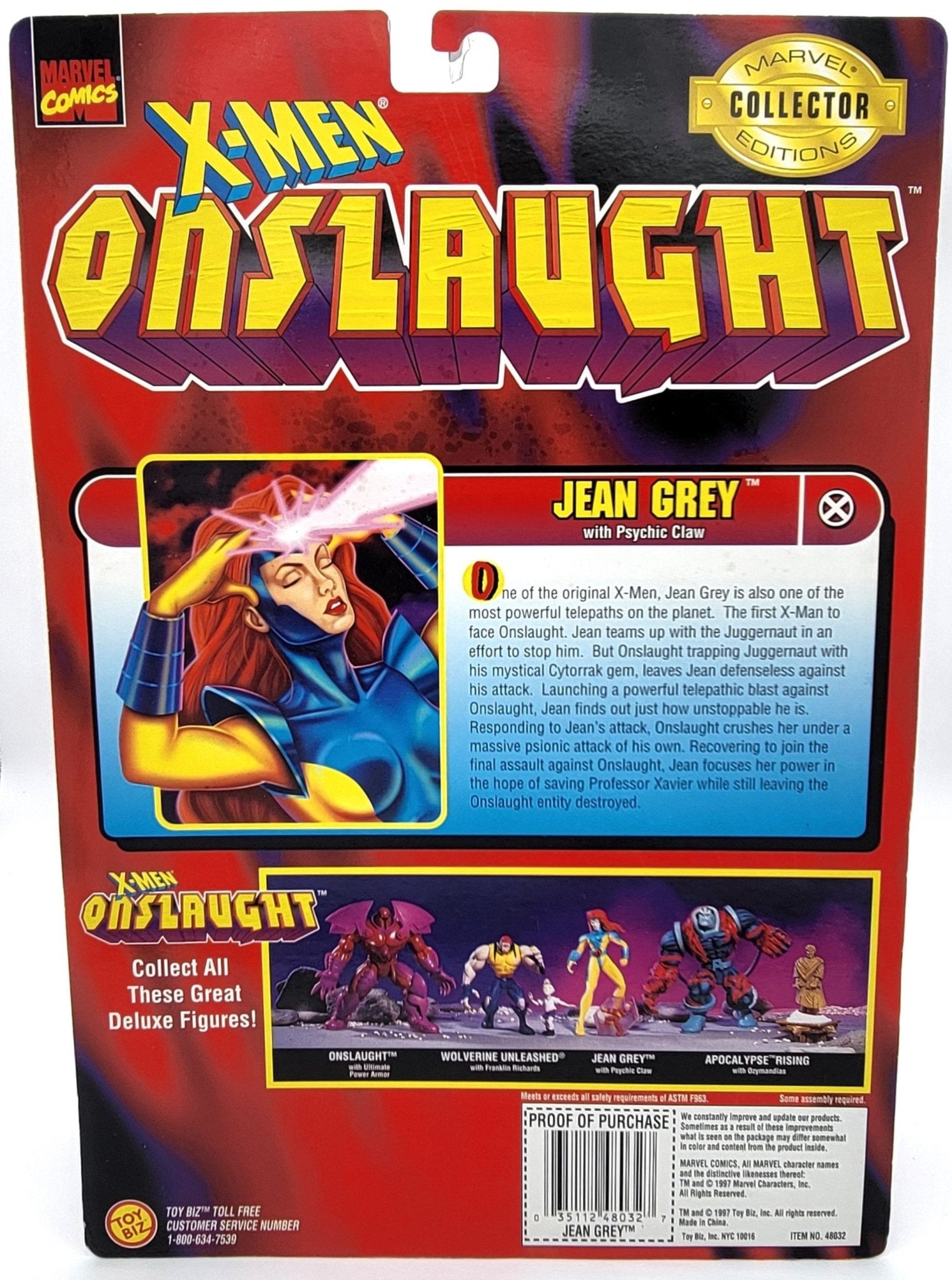 Toy Biz - Toy Biz | X-Men Onslaught - Jean Grey 1997 | Marvel Collector Editions - Vintage Marvel Action Figure - Action Figures - Steady Bunny Shop
