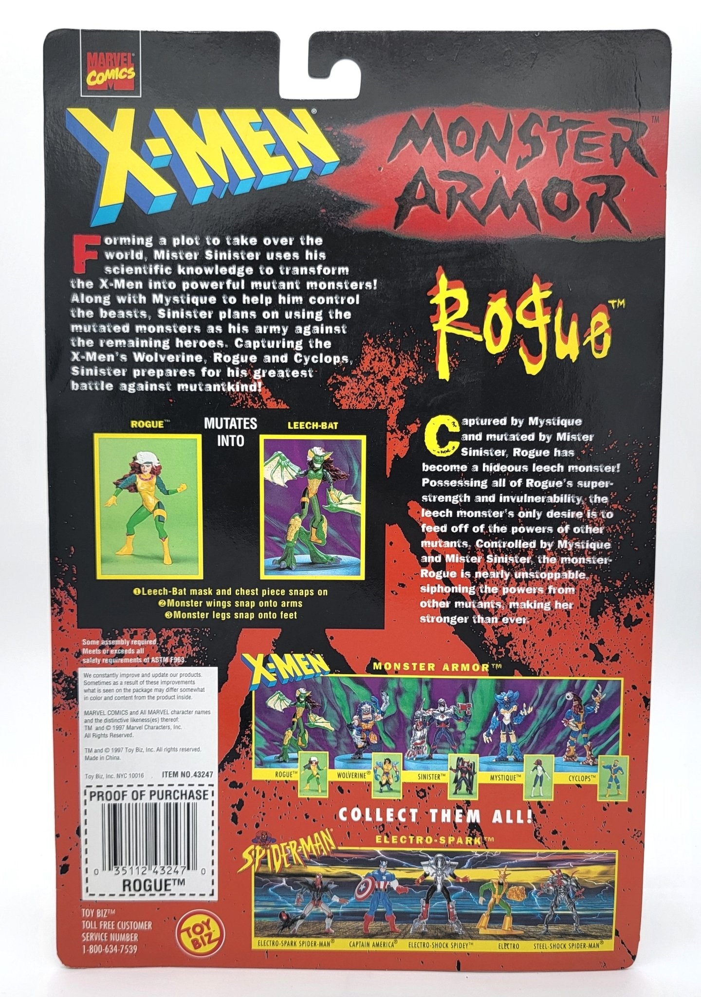 Toy Biz - Toy Biz | X-Men Rogue 1997 | Monster Armor | Vintage Marvel Action Figure - Action Figures - Steady Bunny Shop