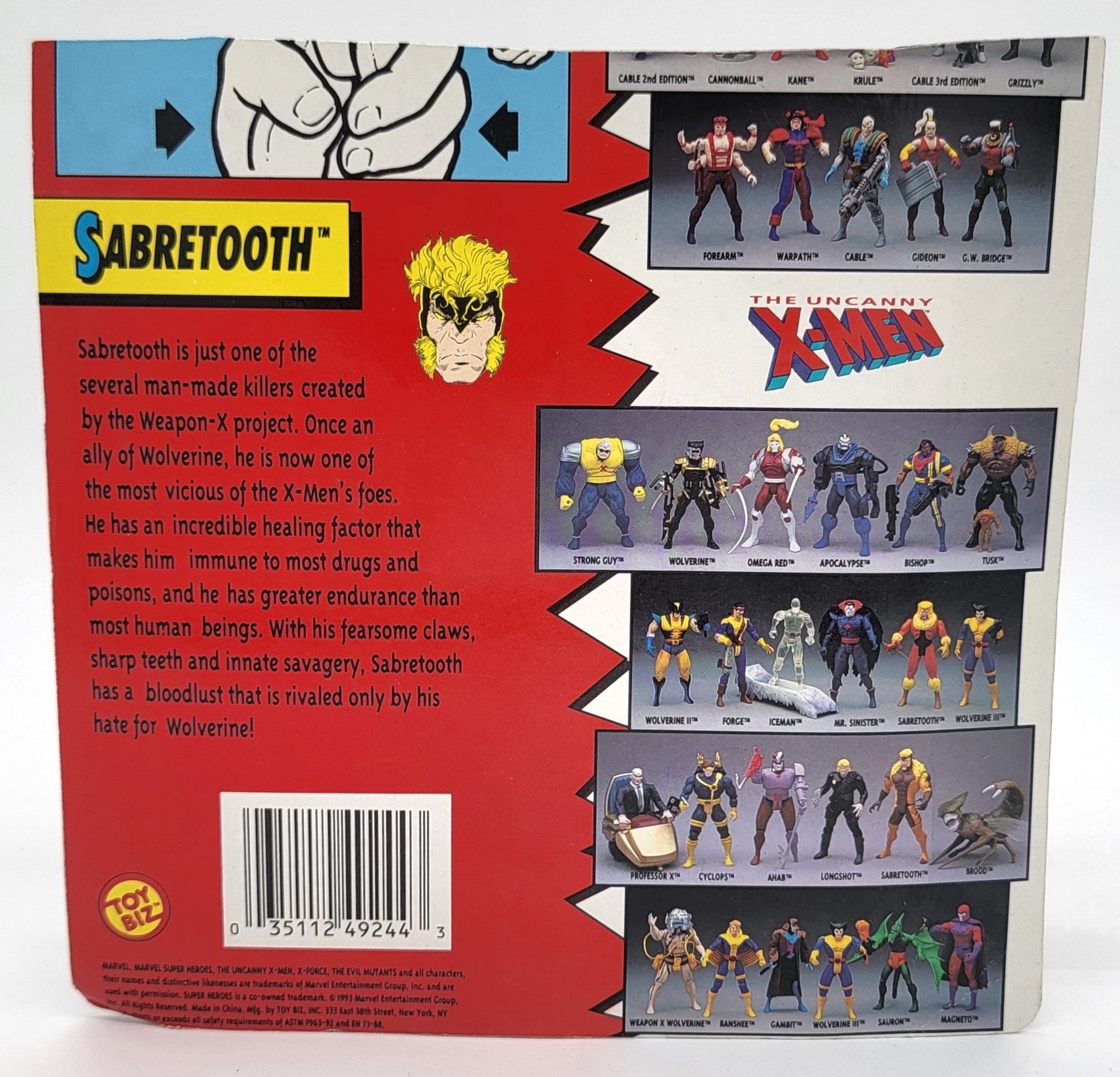Toy Biz - Toy Biz | X-Men Sabretooth 1993 | Vintage Marvel Action Figure - Action Figures - Steady Bunny Shop