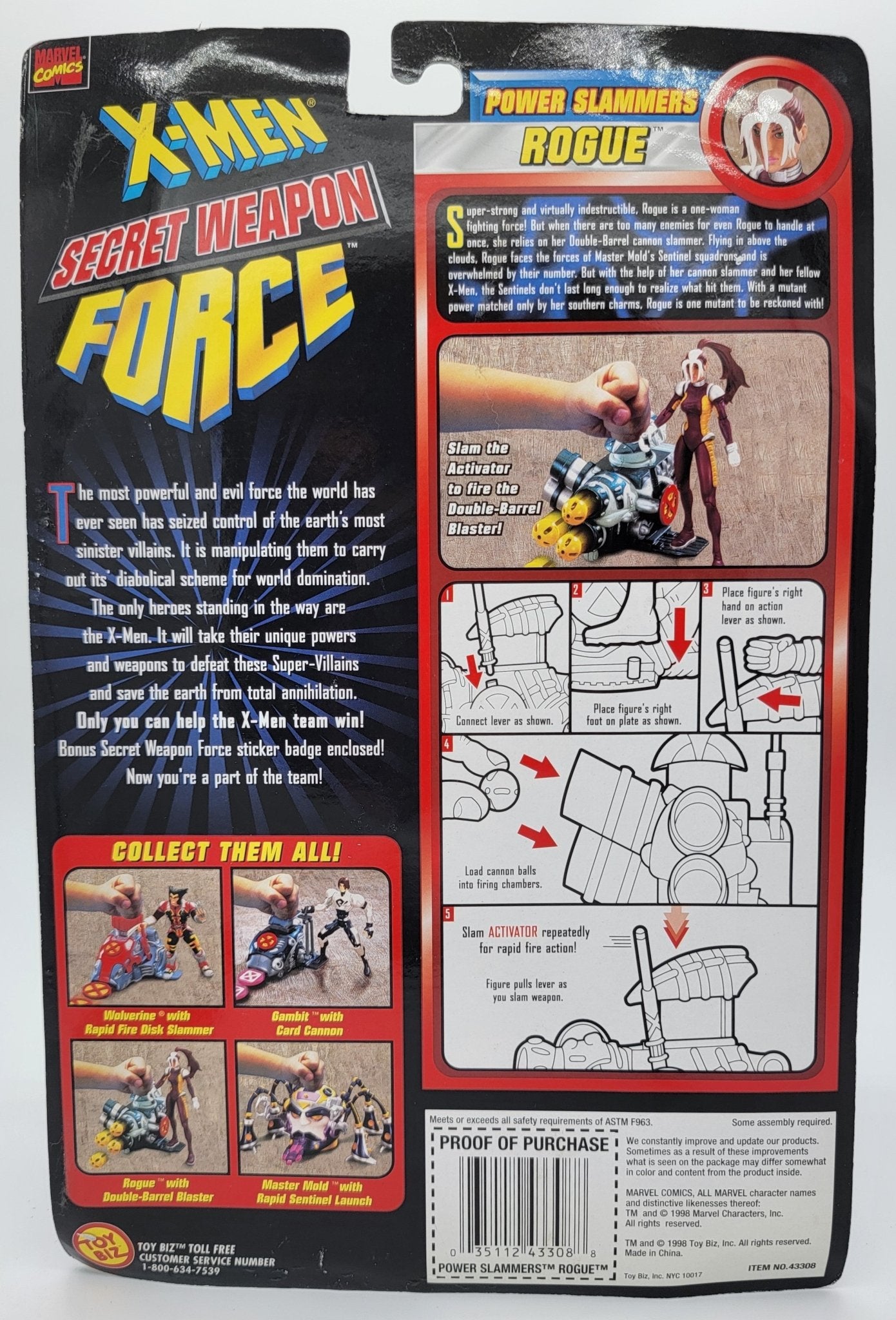 Toy Biz - Toy Biz | X-Men Secret Weapon Force - Rogue 1998 | Vintage Action Figure - Action Figures - Steady Bunny Shop