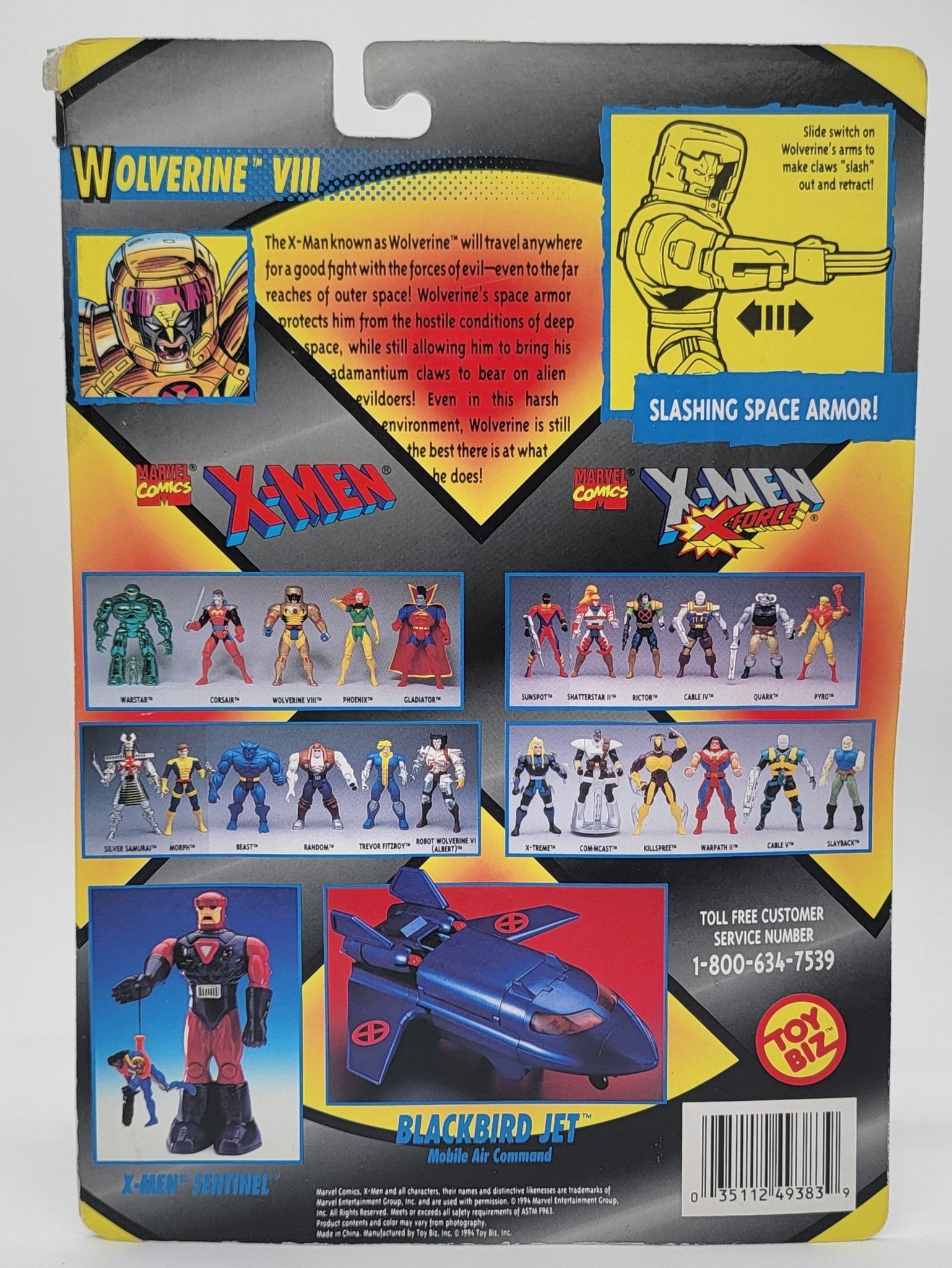 Toy Biz - Toy Biz | X-Men Space Wolverine 1994 | Phoenix Saga - 8th Edition - Action Figures - Steady Bunny Shop