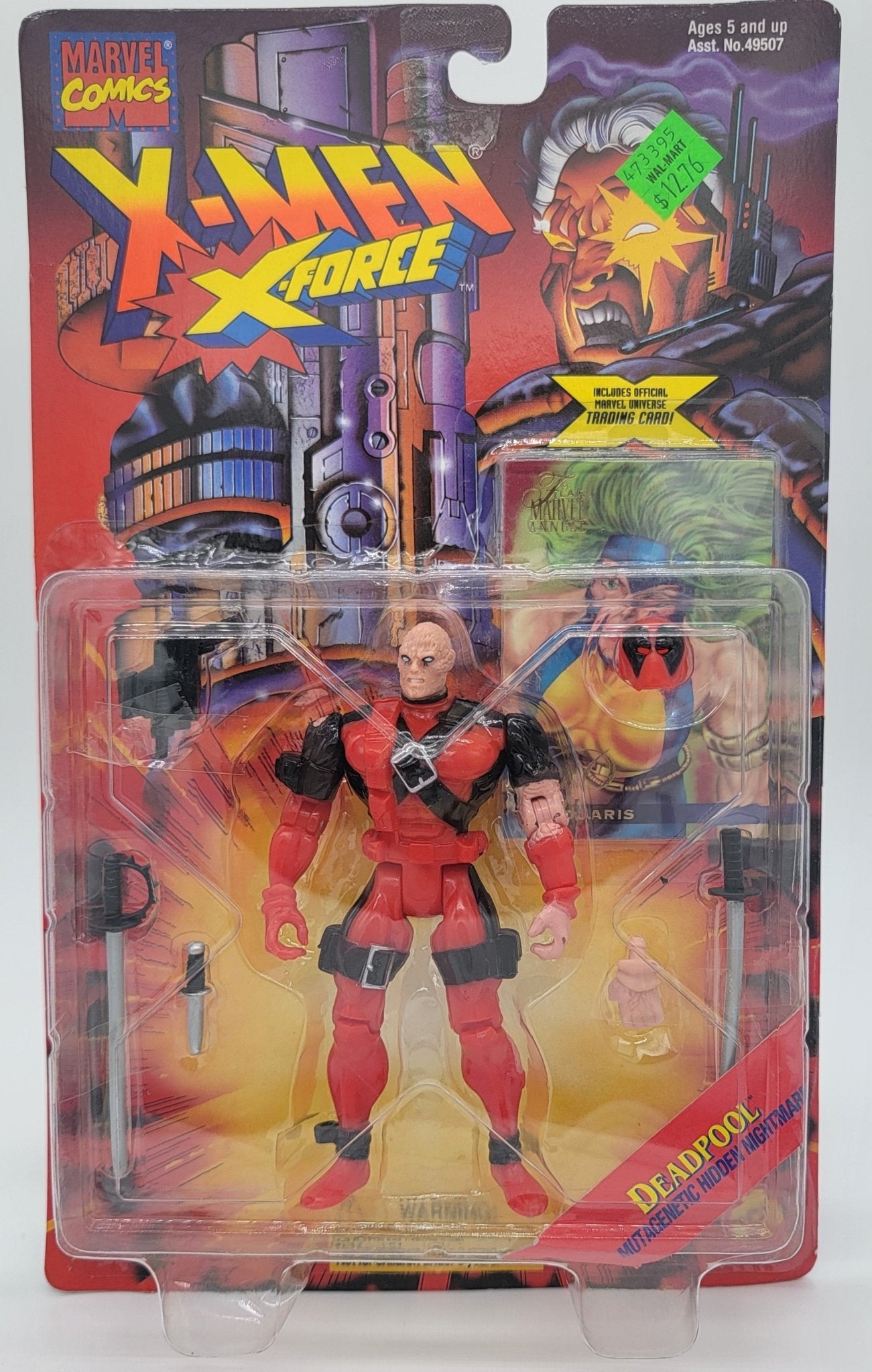 Toy Biz - Toy Biz | X-Men X-Force Deadpool 1995 with Collectible Trading Card | Vintage Marvel Action Figure - Action Figures - Steady Bunny Shop