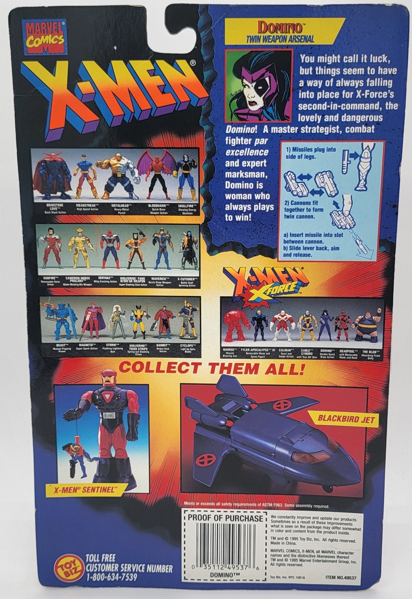 Toy Biz - Toy Biz | X-Men X-Force Domio with collectable card | Vintage Marvel Action Figure - Action Figures - Steady Bunny Shop