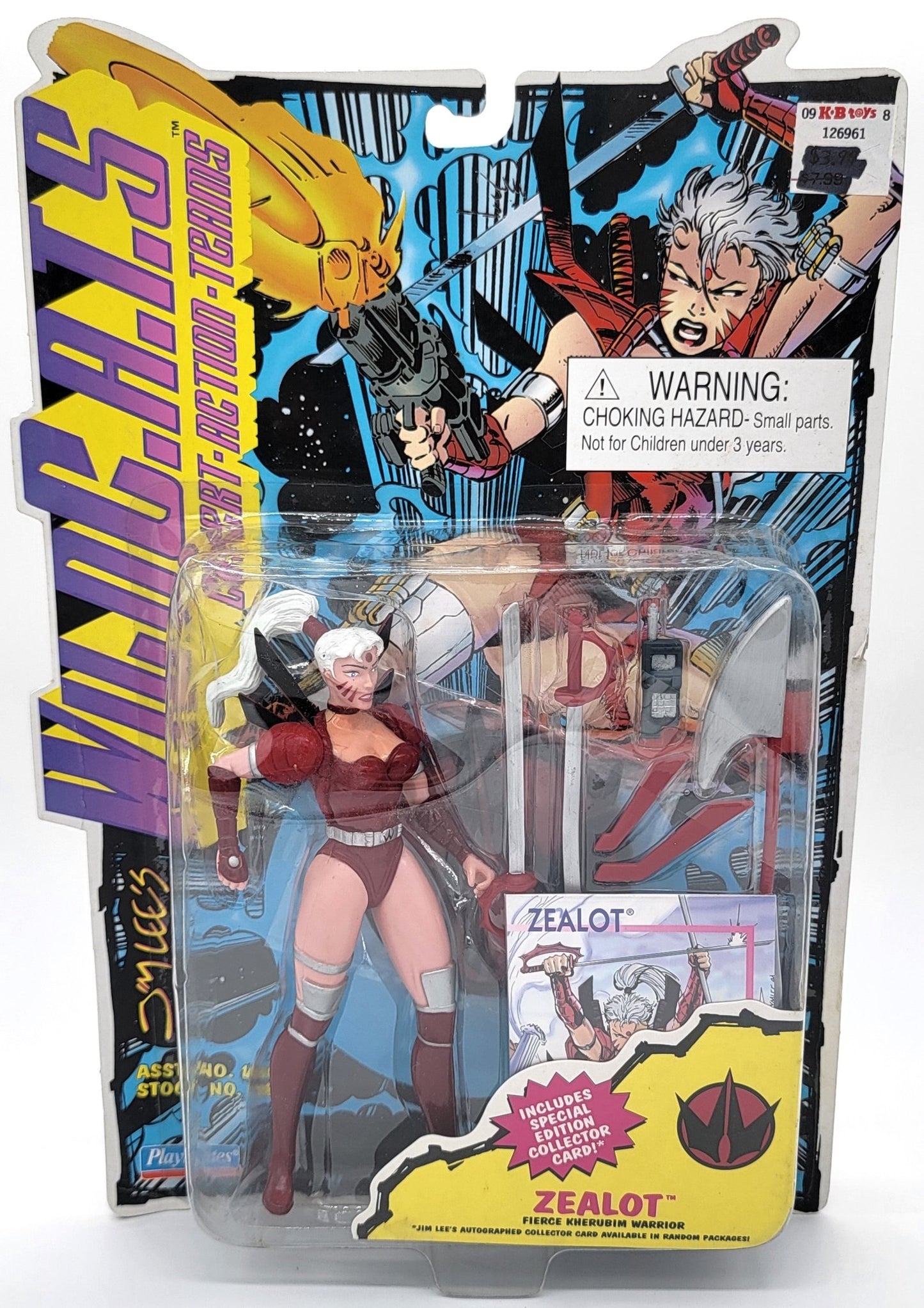 Playmates - Wildcats - Zealot | with Special Edition Collector Card | Vintage Playmates Action Figure - Action Figures - Steady Bunny Shop