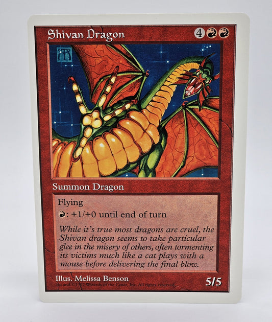 Wizards Of The Coast - Wizards Of The Coast | Magic The Gathering | Shivan Dragon | 6x9 Oversized Promo Card - Collectible Card Game - Steady Bunny Shop