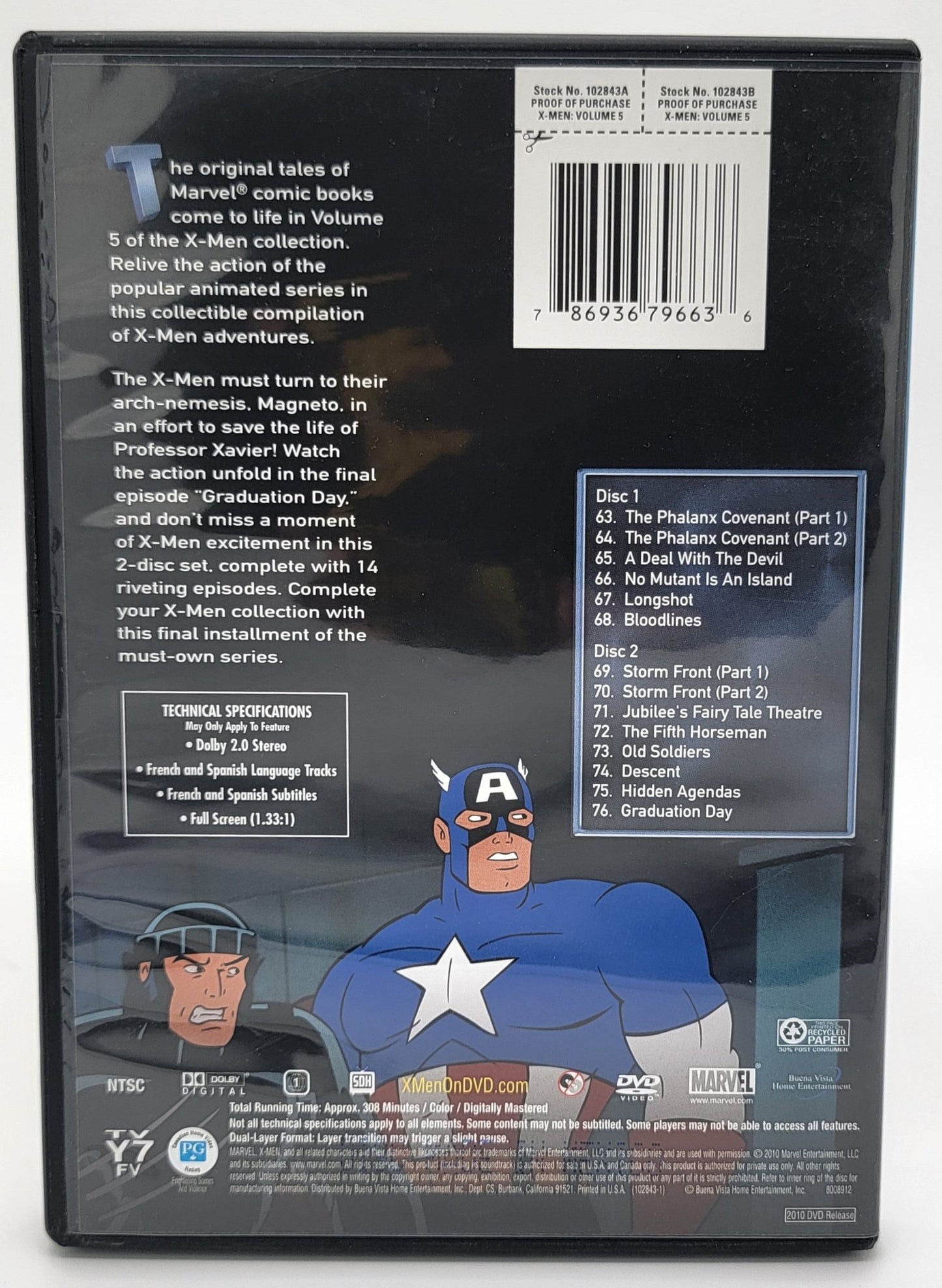 Marvel Studio - X-Men Old Soldiers Starring Captain America | DVD | Marvel DVD Comic Book Collection - Full Screen - DVD - Steady Bunny Shop