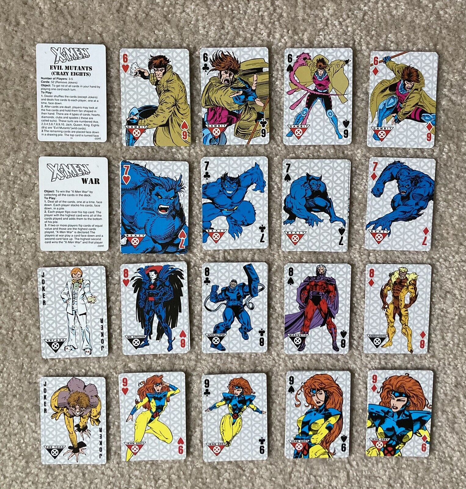 x men card sleeves X-Men Playing Cards Stil in Wrapper - 1994 | NEW
