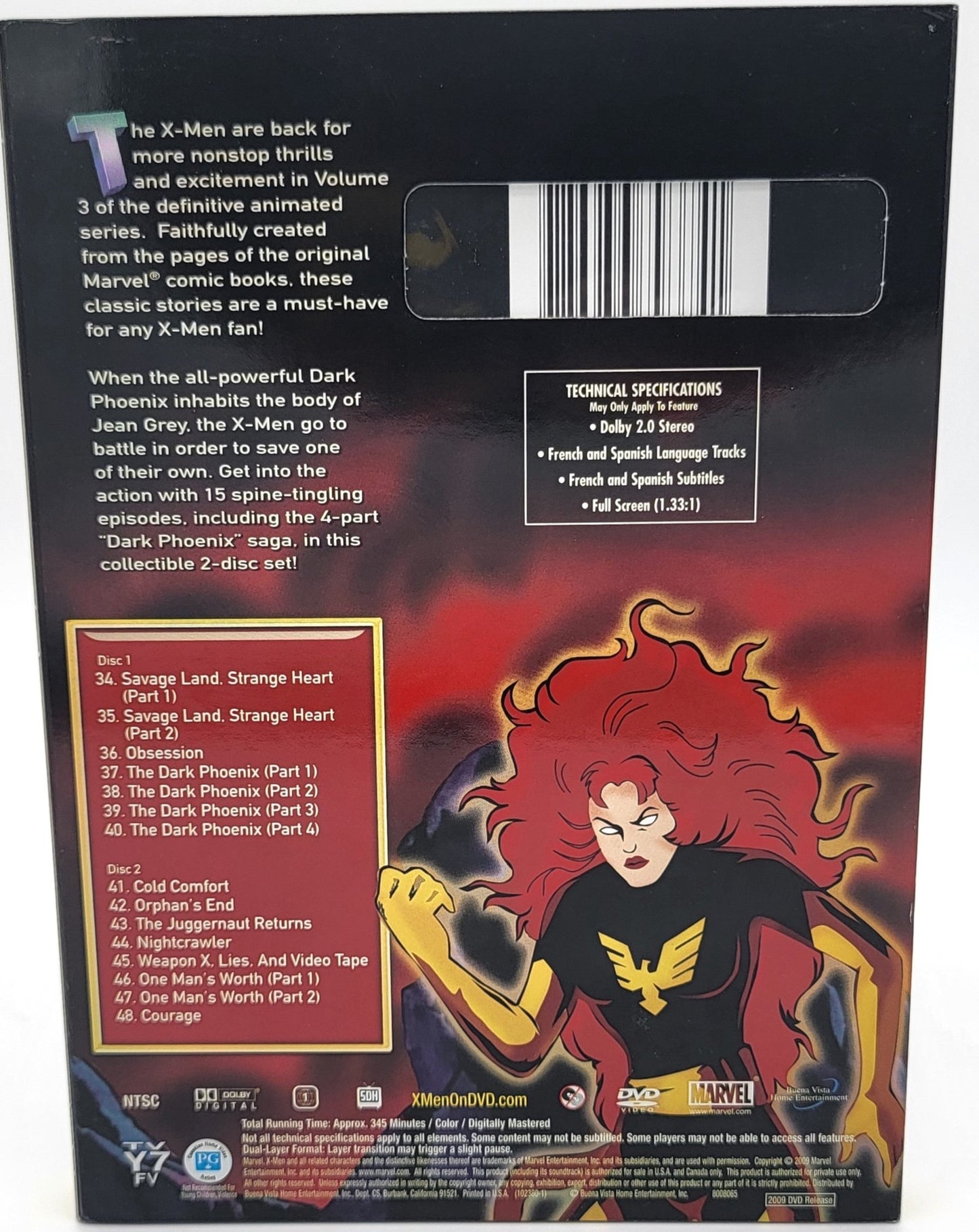 Marvel Studio - X-Men Volume 3 The Dark Phenix | DVD | Marvel DVD Comic Book Collection - Full Screen - DVD - Steady Bunny Shop