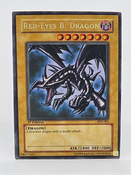 Konami - Yu-Gi-Oh! | Red-Eyes B. Dragon 1st Edition SDJ-001 1996 | Foil Collectible Card - Collectible Card Game - Steady Bunny Shop